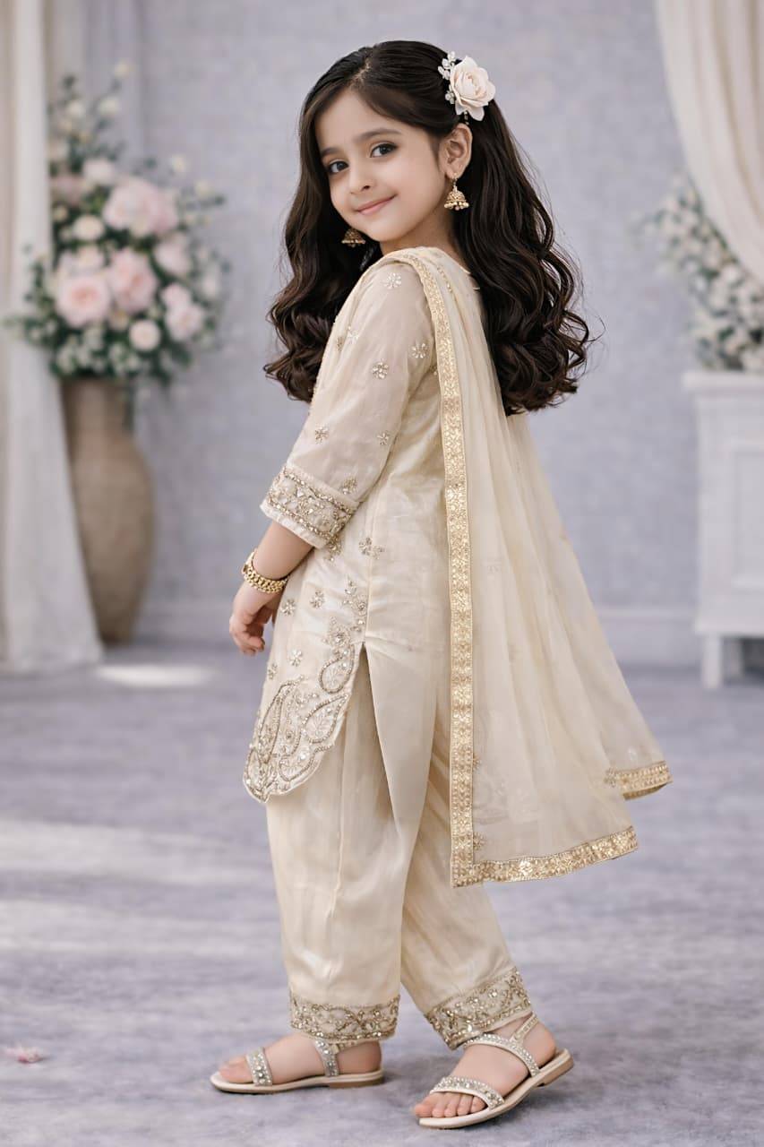 Ramzan Eid Special Silk White Kids fashion wholesale